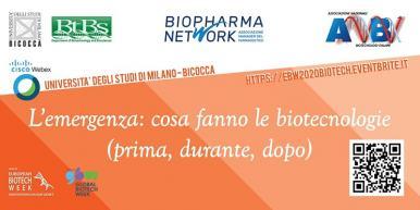 L’emergenza: cosa fanno le biotecnologie (prima, durante e dopo) L’emergenza: cosa fanno le biotecnologie (prima, durante e dopo)